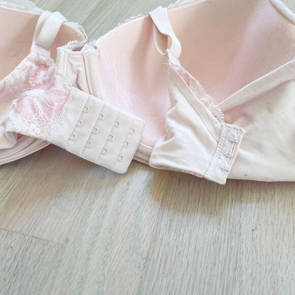 BUY 1 GET 1 FREE 38D Victorias Secret body by Victoria lined demi pink lace bra - Picture 8 of 12